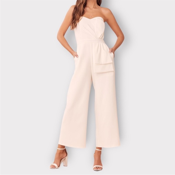 Lulus Won a Heart Strapless Jumpsuit - Picture 1 of 4